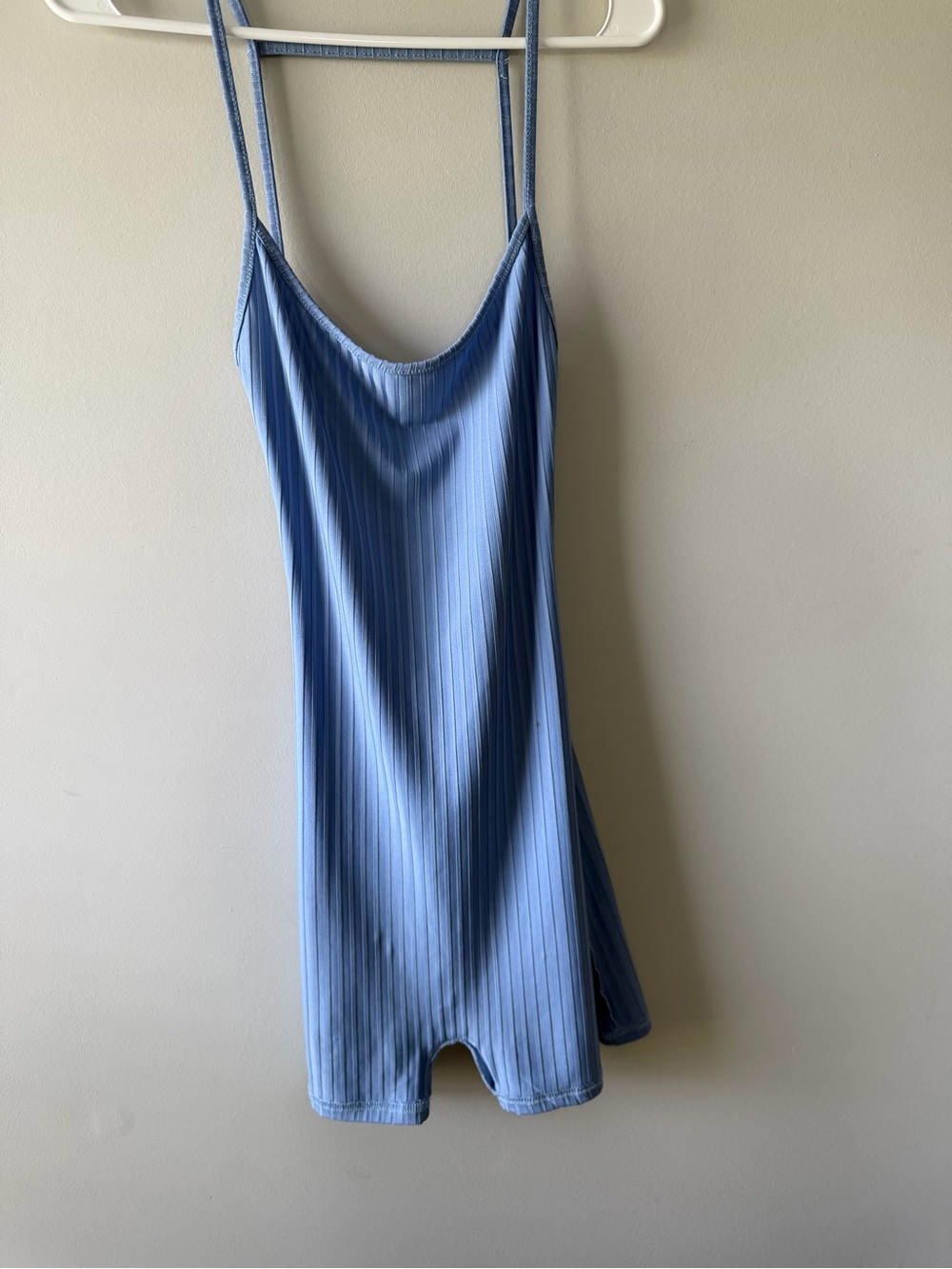 Classic Ribbed Blue, Tan, Black Cami Romper - Women's
